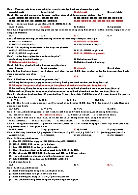 Đề kiểm tra môn Hóa học 12 (Kèm đáp án)